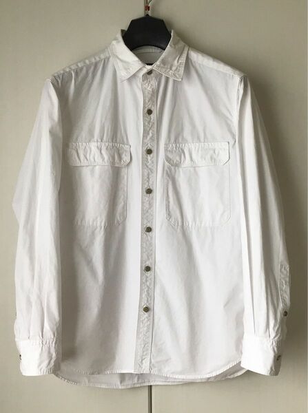 トゥモローランド　ブルーワーク　ワークシャツ　コットン　ホワイト　S