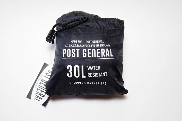 Post General パッカブルショッピングバスケットバッグ ブラック【展示品処分特価】