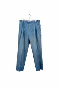 90's PAPAS slacks パパス スラックス コットンパンツ センタープレス ブルー ヴィンテージ