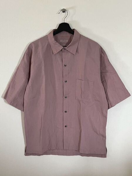 BEAMS LIGHTS / リネン ドロップネック レギュラーカラー ショートスリーブシャツ / SIZE:L / CORAL / ビームス ライツ / 麻シャツ