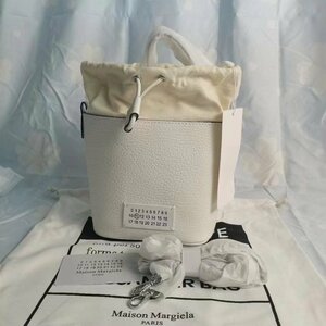 Maison Margiela メゾンマルジェラ バケットバッグ ショルダーバッグ ハンドバッグ 男女兼用 本革 牛革 white