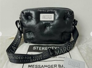 Maison Margiela Glam Slam mezzo n Margiela gram s Ram shoulder bag * leather leather black black 