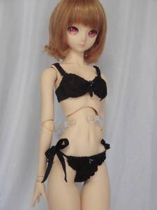 azon made 60cm doll costume [60 lace bra & shorts ( black )] used 