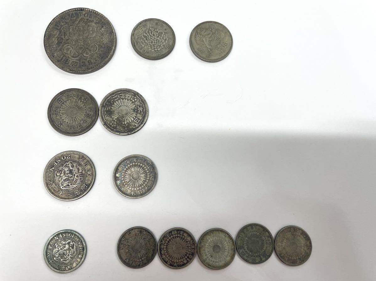  серебряная монета * Tokyo Olympic 1000 иен .. феникс 100 иен 50 sen 20 sen 10 sen 13 листов 62.2g