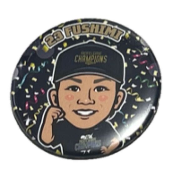 オリックスバファローズ 伏見寅威 優勝記念缶バッジ