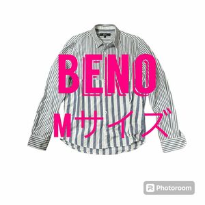 Beno メンズシャツ Mサイズ シャツ 長袖 コットン