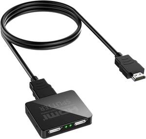 HDMI distributor 1 input 2 output 2 screen same time output USB power supply cable attaching #941