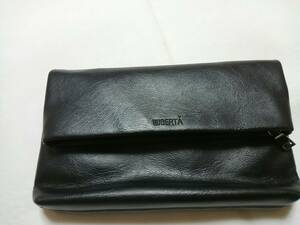 WIBERTAwi Belta clutch back * second bag folding in half PU leather postage 380 jpy soiling equipped.