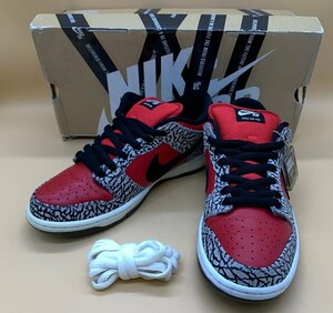 Supreme × NIKE SB DUNK LOW Red Cement 2012 / 313170 600 / 26cm シュプリーム ナイキ ダンクロー スニーカー ☆良品☆[75-0510-E6]