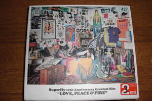 Superfiy　CD　10th Anniversary Greatest Hits　「LOVE PEACE & FIRE]（通常盤）３枚組（レンタル落ち）