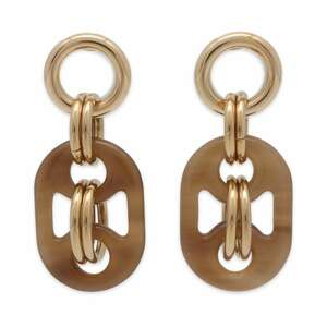  Hermes earrings lily tisPM Buffalo horn HERMES accessory [ safety guarantee ]