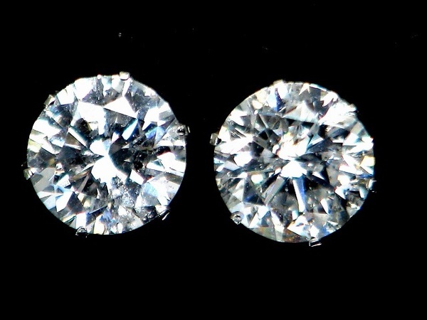 【宝石屋本舗】計1.043ct　F-SI2-VeryGood　F-SI2-Good　天然ダイヤモンド　PT900ピアス（宝石鑑定書とソーティング（検査証）付