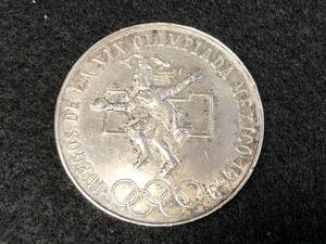 【A】【12437】メキシコオリンピック 25ペソ MEXICO 25PESOS 1968年 銀貨 記念硬貨