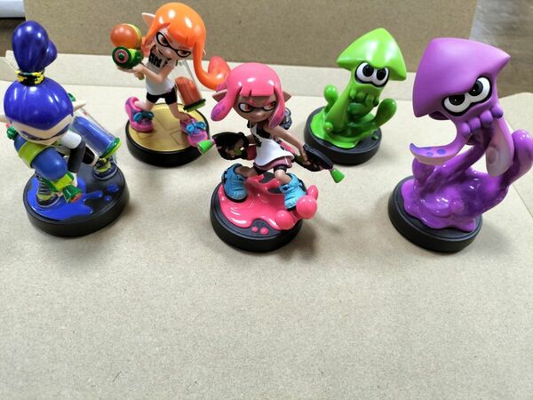 amiibo スプラトゥーン アミーボ　5つ