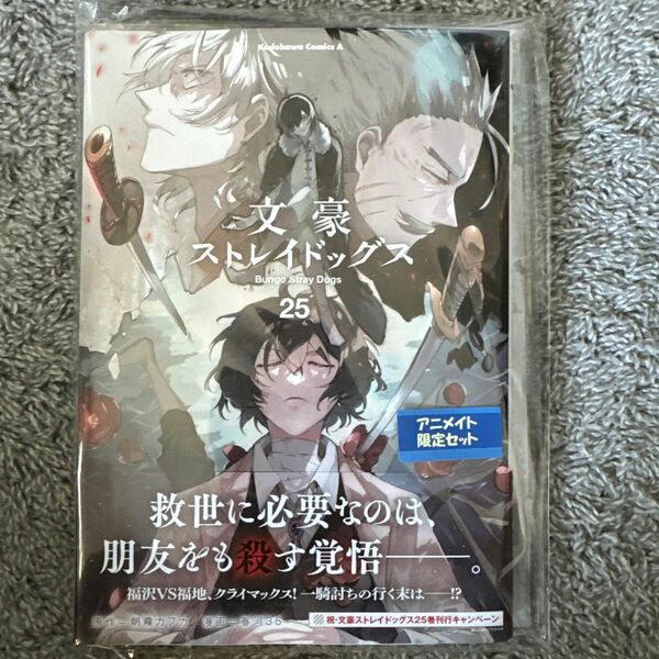 文豪ストレイドッグス25巻　アニメイト特典　アクリルプレート　特典ミニ色紙