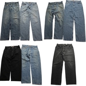  old clothes . set sale Levi's 550 Denim pants 7 pieces set ( men's 38 /36 ) indigo blue black MS9071 1 jpy start 