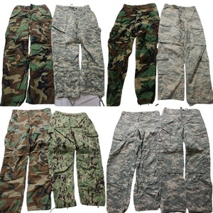 古着卸 まとめ売り フィールドパンツ 米軍実物 ミリタリー 8枚セット (メンズ S /M ) カモ柄MIX MT2014 1円スタート