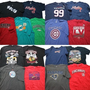 古着卸 まとめ売り プロチーム 半袖Tシャツ 17枚セット (メンズ 2XL /3XL /4XL ) NFL MLB NBA NHL MT2161 1円スタート