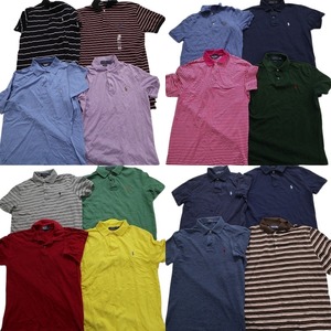  old clothes . set sale Ralph Lauren polo-shirt 16 pieces set ( men's XS /S ) one Point plain color series border MT2751 1 jpy start 