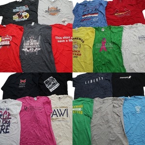 古着卸 まとめ売り カラーmix プリント 半袖Tシャツ 20枚セット (メンズ XL /2XL ) カレッジ風 プロチーム MBL MT1514 1円スタート