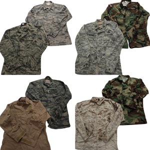  old clothes . set sale field jacket the US armed forces . interval military 8 pieces set ( men's L /44 /40 ) digital Tiger MT1867 1 jpy start 