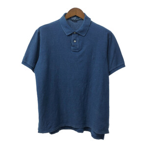 Polo by Ralph Lauren ポロ ラルフローレン ポロシャツ 大きいサイズ ワンポイント ブルー (メンズ 2XL) 中古 古着 Q5659