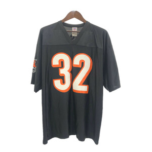 NFL シンシナティ・ベンガルズ ゲームシャツ ユニフォーム プロチーム アメフト ブラック (メンズ XL) 中古 古着 Q5733