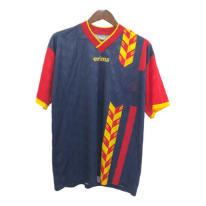 90年代 erima サッカー ユニフォーム スポーツ ネイビー (メンズ XL) 中古 古着 Q5748