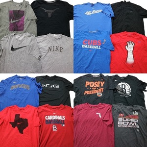 古着卸 まとめ売り ナイキ 半袖Tシャツ 16枚セット (メンズ XL /2XL ) カラー系 プロチーム NFL MT2084 1円スタート