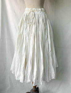 1900's France Vintage linen skirt 10s 20s French Vintage antique smock dress blouse 
