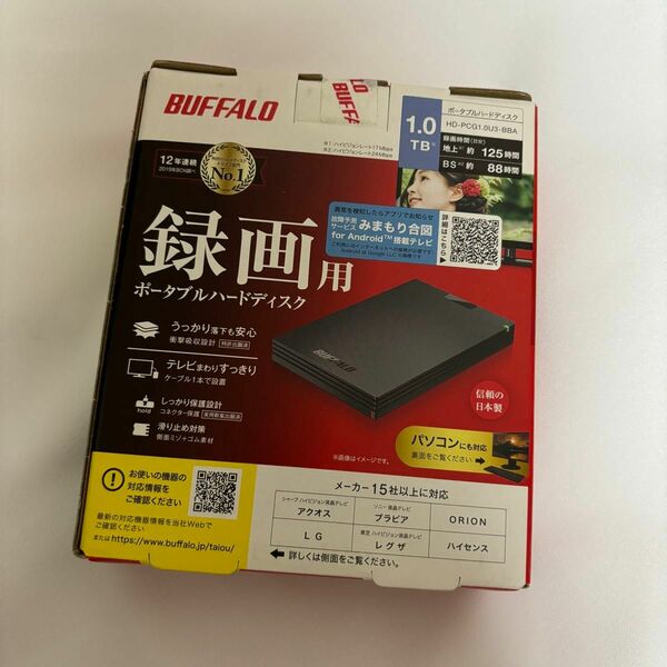 外付けHDD 外付けハードディスクBUFFALO HD-PCG1.0U3-BBA