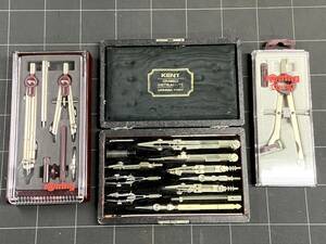 * kent rotring compass 3 set together KENT rotring drafting divider .. stationery drafting vessel 