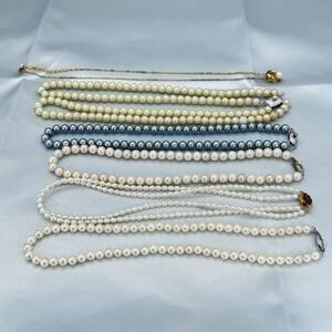 遺品整理　買取品　本真珠 あこや真珠 アコヤ ネックレス 含む5点 あこや 金具全てシルバー表記 silver 淡水　バロック　パール　TASAKI