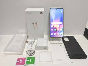 【送料無料】超美品「日本正規代理店品」SIMフリー Xiaomi 11T Pro 8GB+128GB セレスティアルブルー ケース+ガラスフィルム