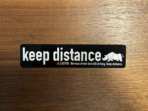 ★ジムニー【keep distance 車間距離 警告ステッカー】ブラック＊耐水＊耐候＊UVカット 検）JB23 JB64 JB74 SJ30 JA71 JA11 JA12 サムライ