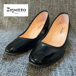 ☆repetto レペット エナメル ブラックパンプス『39 1/2』☆