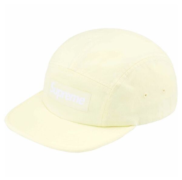 Supreme Washed Chino Twill Camp cap ライトイエロー ウォッシュチノツイルキャンプキャップ BOX LOGO ボックスロゴ シュプリーム