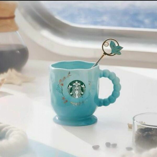 Starbucks 海外　中国限定スタバ　マーメイドマグカップ　マドラー付き