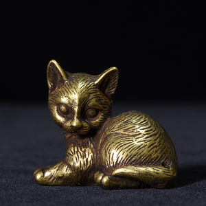 銅細工　猫　ネコ　ねこ　銅　黄銅
