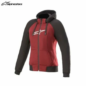 アルパインスターズ STELLA CHROME SPORT HOODIE JASPER RED BLACK WHITE レディース Sサイズ] ALP8059175338434