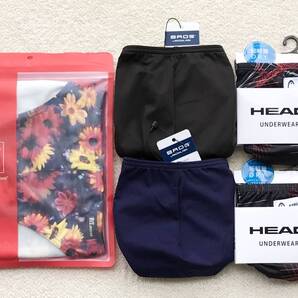 B.V.D&BROS&HEAD ビキニ ブリーフ Lサイズ 花柄 カラフル&デザイン ブラック×レッド 5枚セット ☆送料無料