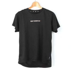 ニューバランス 半袖Ｔシャツ トップス ロゴT スポーツウエア メンズ Mサイズ 黒×ピンク NEW BALANCE