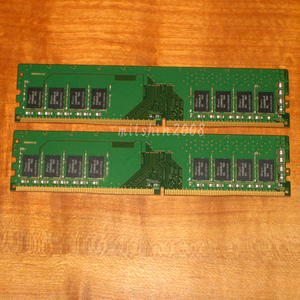 合計16GB(8GB×2枚) DDR4-2666 Hynix PC4-2666V-UA2-11 (PC4-21300) 1Rx8 動作確認済 クリックポストなら送料185円 [No.902]
