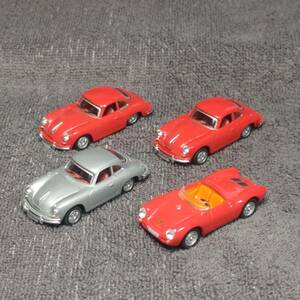  Hongwell 1/64 Porsche 356B&550 Spider [ loose 4 piece set ]