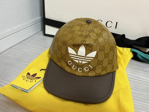 交渉可【新品未使用】GUCCI × adidas 限定コラボ キャップ 帽子