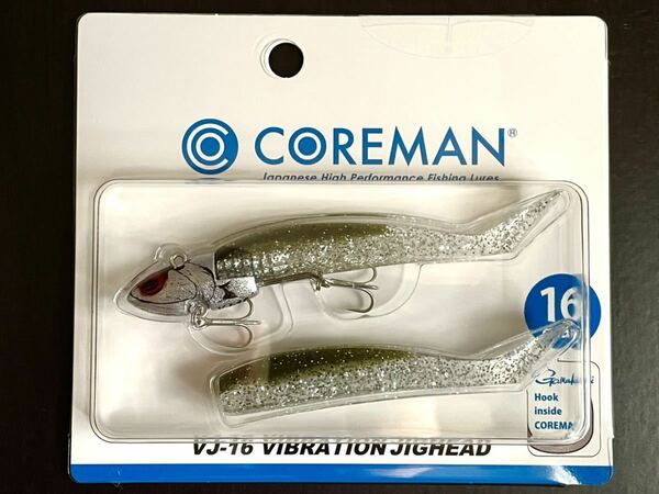 コアマン vj-16 バイブレーションジグヘッド coreman vj16 #041 シルバーヘッド シャローベイト　シーバス　IJ-16　アルカリシャッド