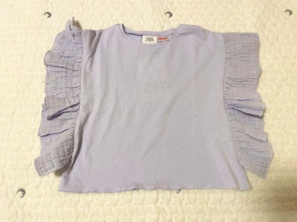 ZARA 袖フリルTシャツ