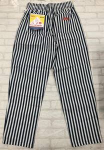 ■未使用 COOKMAN クックマン Chef Pants Cabana Stripe Blue シェフパンツ ストライプ 231-31818 L ●240603