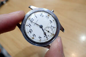 ウォルサム 戦前 ◆ 夜光付きインデックス/ミリタリー ステップベゼル 手巻き アンティーク腕時計