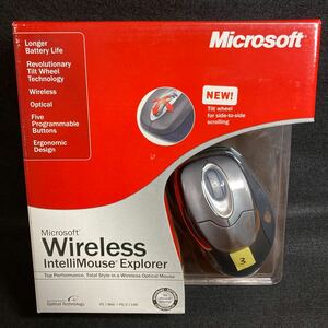 未使用 当時物 Microsoft マウス M03-00041 Wireless ワイヤレス Intelli Mouse Explorer マウス 3